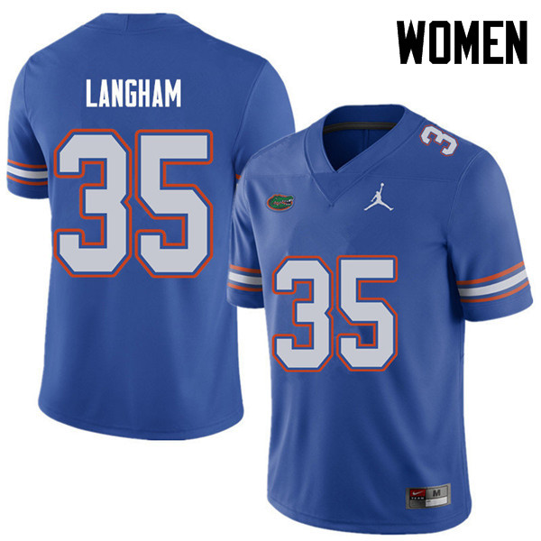 Jordan Brand Women #35 Malik Langham Florida Gators College Football Jerseys Sale-Royal